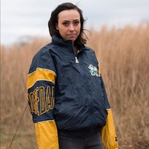 Vintage Notre Dame Starter Jacket Windbreaker